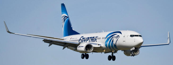 Egypt Air Boeing 737-800 airplane